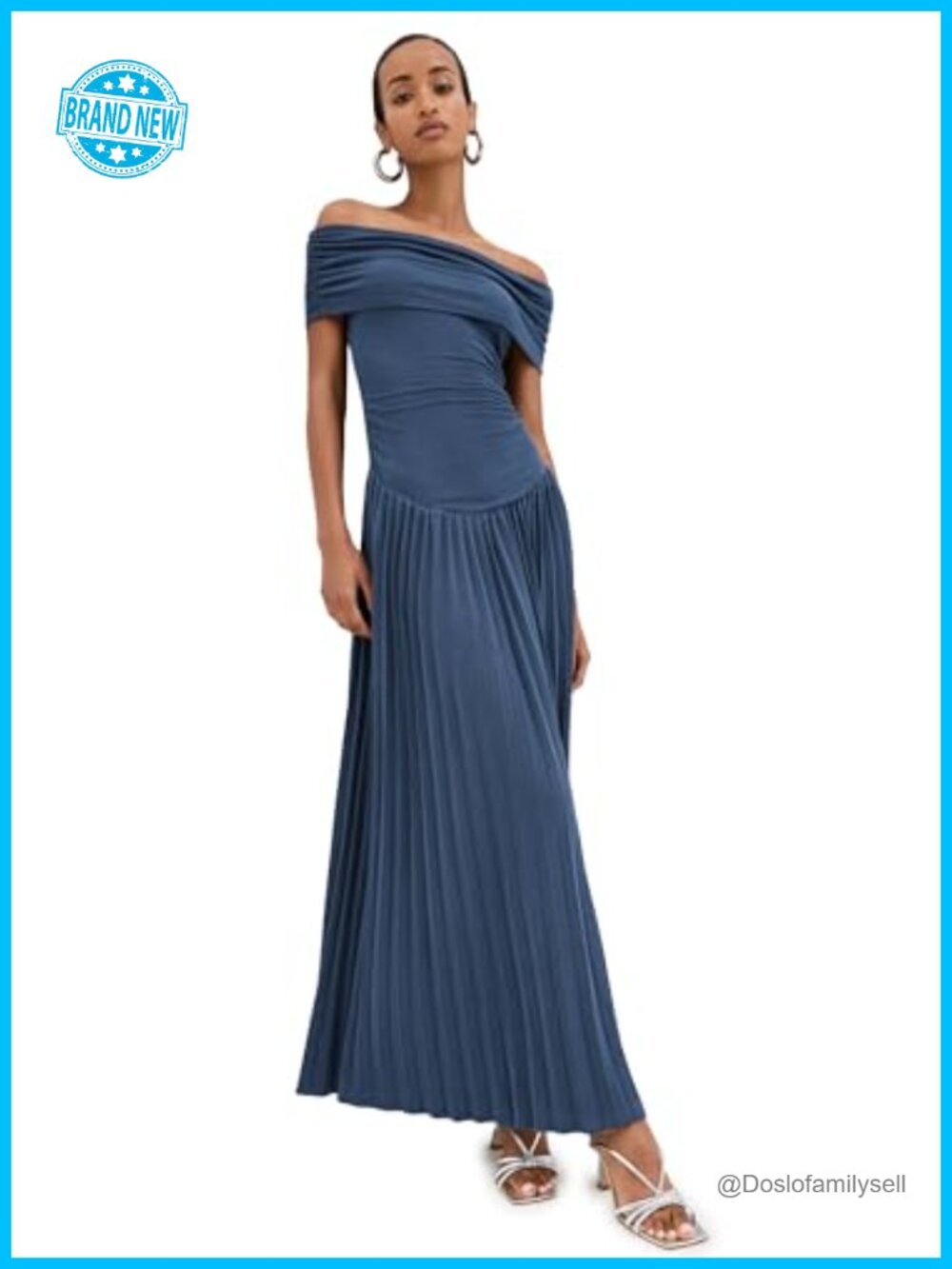 Lioness Field of Dreams Lightweight Knit Maxi Dress Off-Shoulder